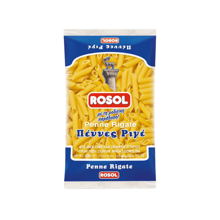 Penne Rigate (500g) Rosol von Rosol bei Araxxon  - Hochwertiges griechisches Produkt.   Penne Rigate (500g) Rosol από Rosol στο Araxxon  - Αυθεντικό ελληνικό προϊόν.